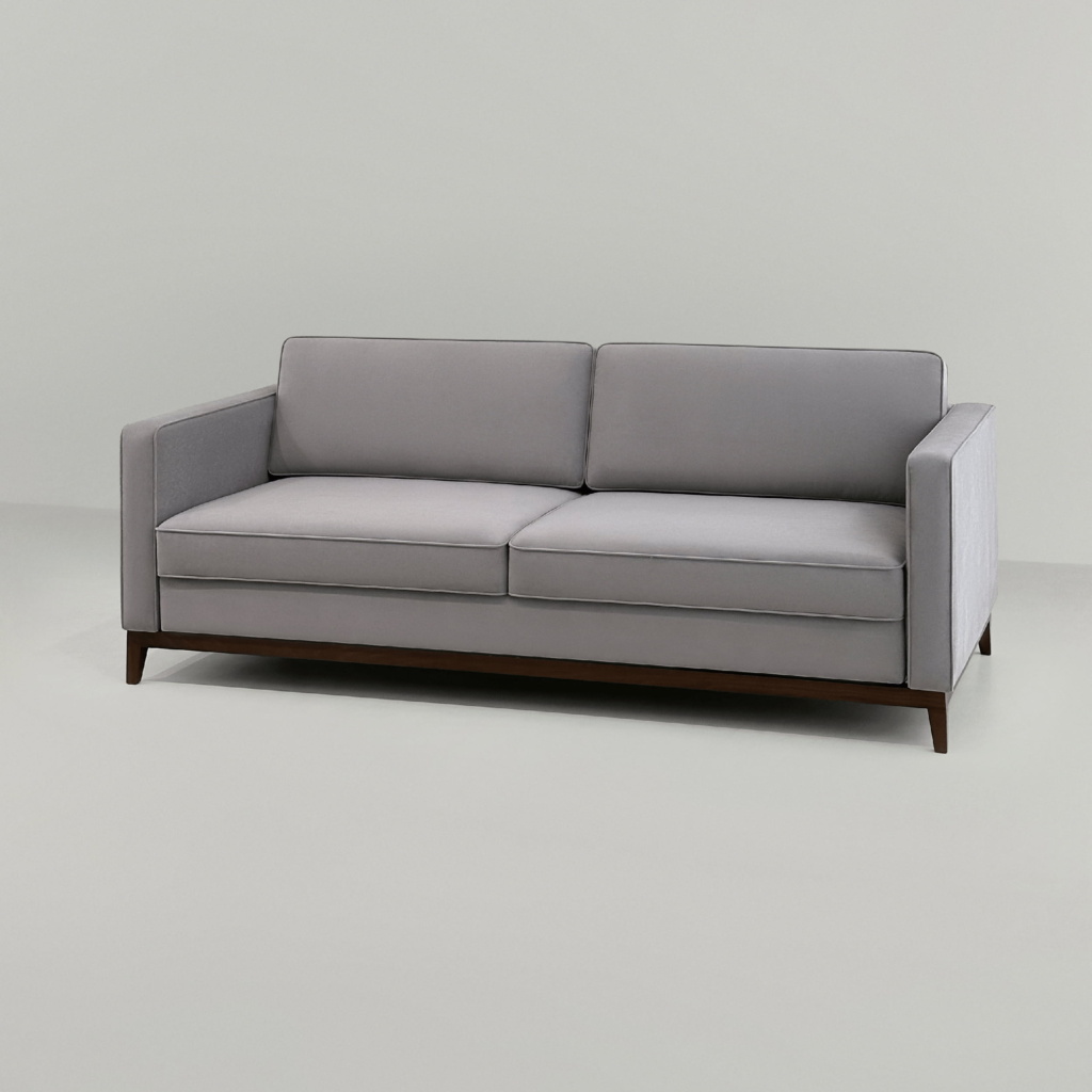 Диван Стив на ножках раскладной в интерьере в обивке: Domiart Parma 1011 Taupe. Фото 6