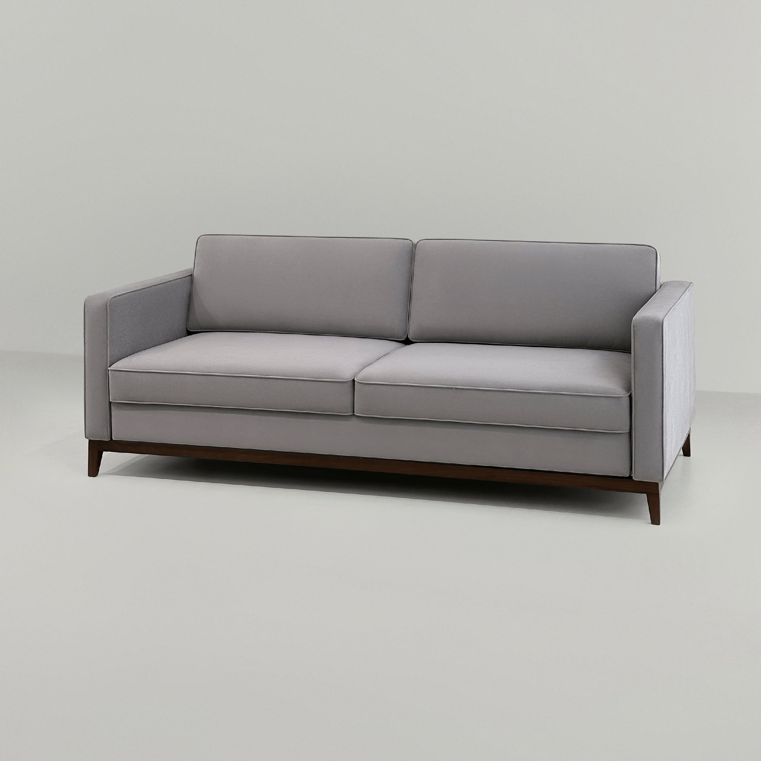 Диван Стив на ножках раскладной в интерьере в обивке: Domiart Parma 1011 Taupe. Фото 6