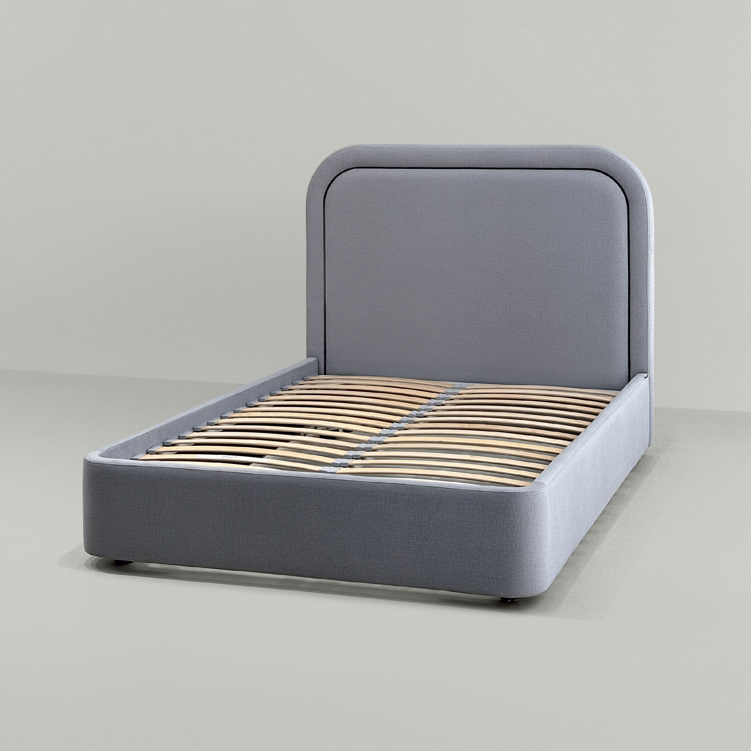 Кровать Лукас с подъемным механизмом в интерьере в обивке: Domiart Marbel 108 / Кант Domiart Marbel 110. Фото 7