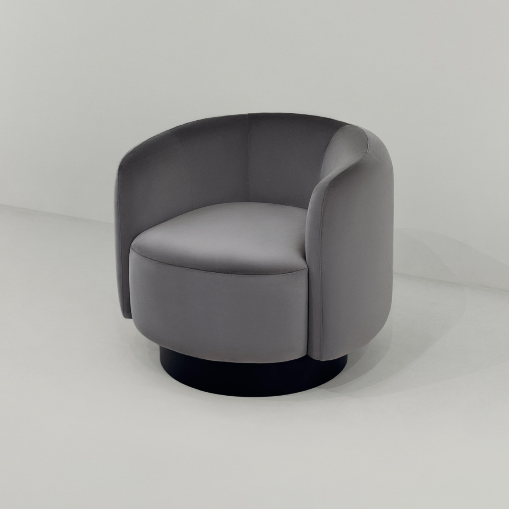 Круглое кресло на цоколе Соломон в интерьере в обивке: Art Vision Paddington 9. Фото 4