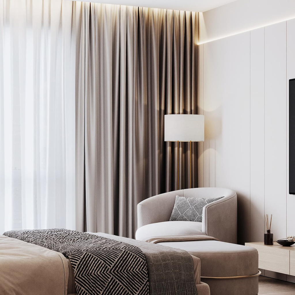 Большое кресло Ролан в интерьере в обивке:  Teddy 314, дизайн от: Алим Аблаев. Фото 2