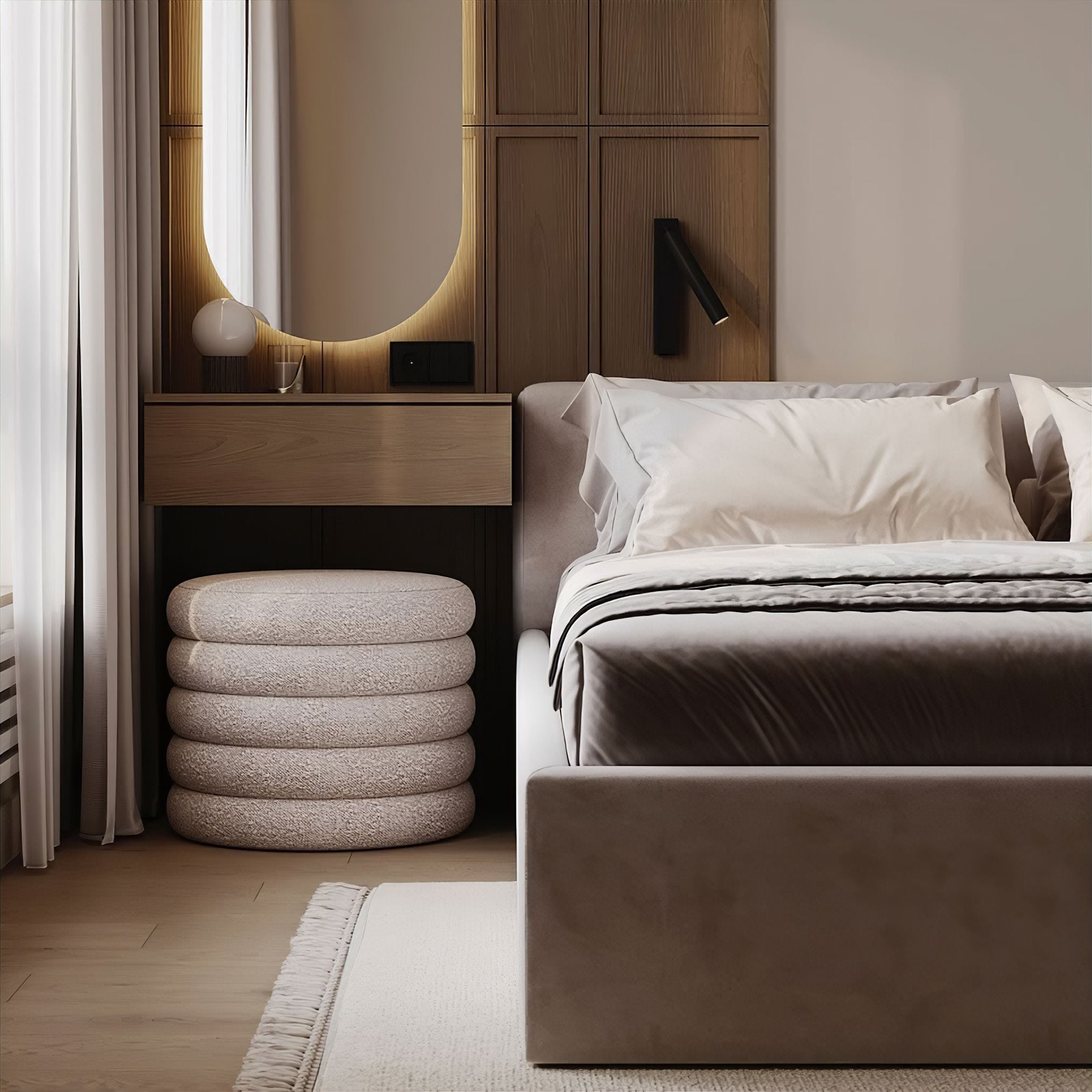 Кровать Уолтер с подъемным механизмом в интерьере, дизайн от: Ксения Зотова. Фото 6