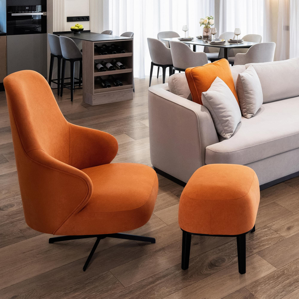 Кресло Магнус Поворотное в интерьере в обивке: Smart Merida 12. Фото 8