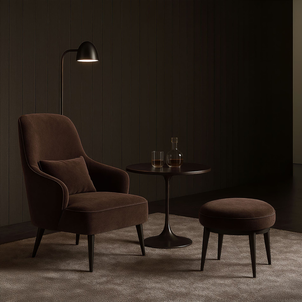 Интерьерное кресло Магнус в интерьере в обивке: Teddy 727. Фото 4