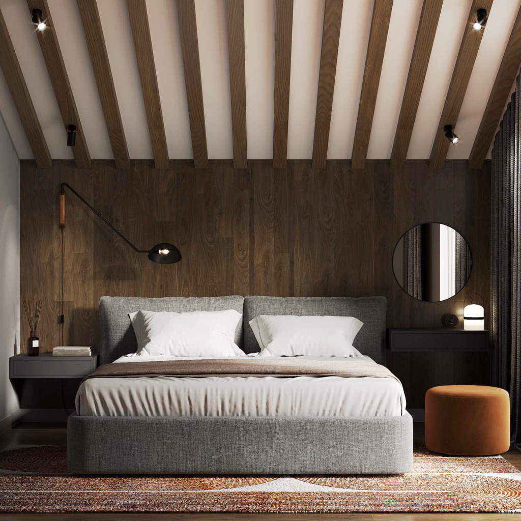 Кровать Бентли с подъемным механизмом в интерьере в обивке:  Sun 08, дизайн от: Тулупов Артем. Фото 1