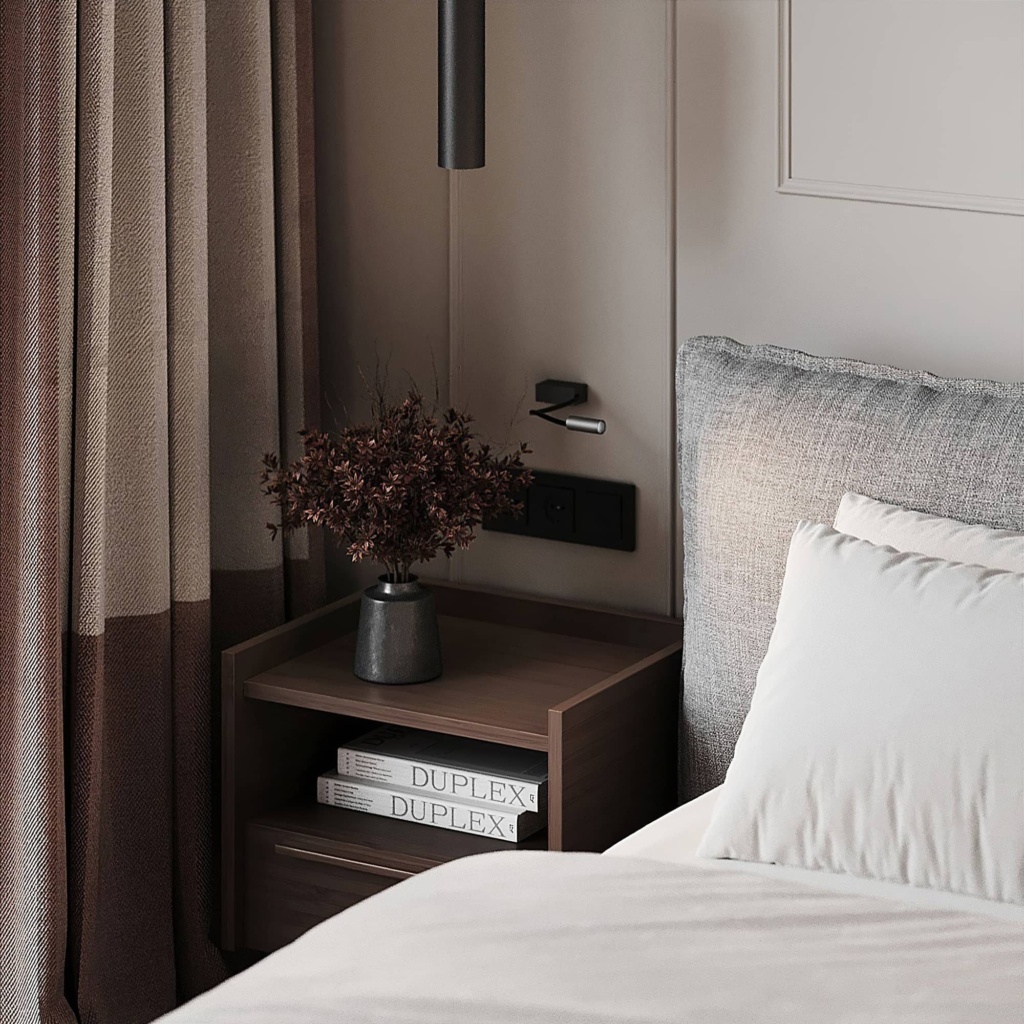 Кровать Бентли с подъемным механизмом в интерьере в обивке: Paradise 13, дизайн от: TS Design Studio. Фото 3