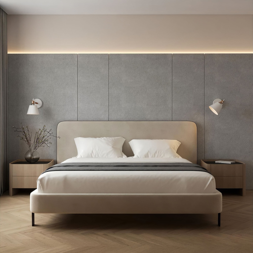 Кровать Барри на ножках в интерьере, дизайн от: @sa111a.viz. Фото 3