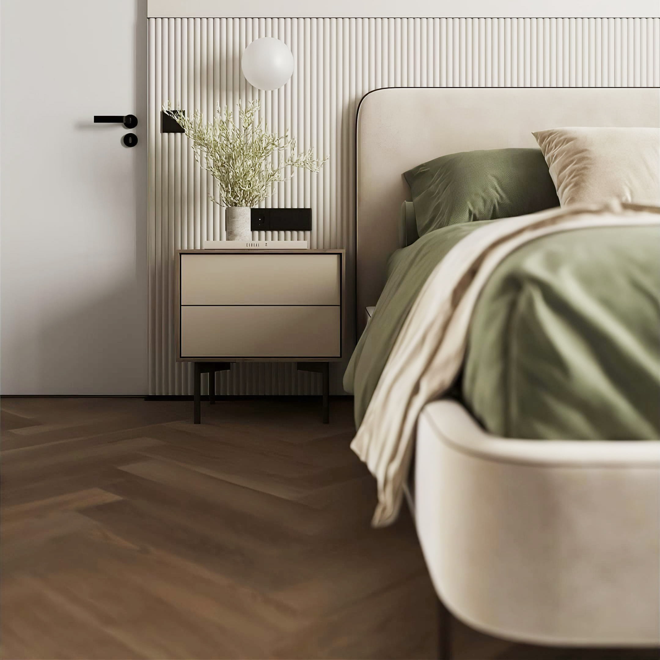 Кровать Барри на ножках в интерьере, дизайн от: Studio 9. Фото 7