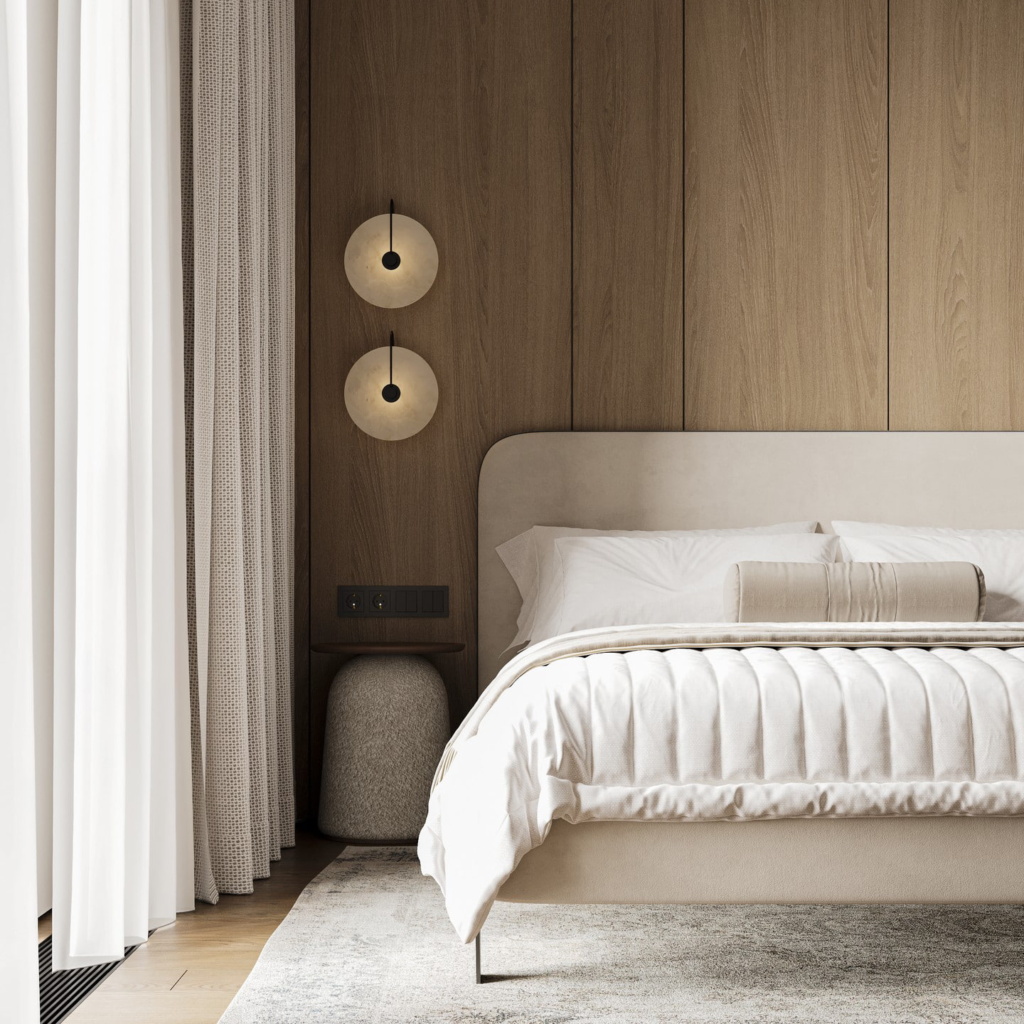 Кровать Барри на ножках в интерьере, дизайн от: Lubov Ivanova . Фото 1