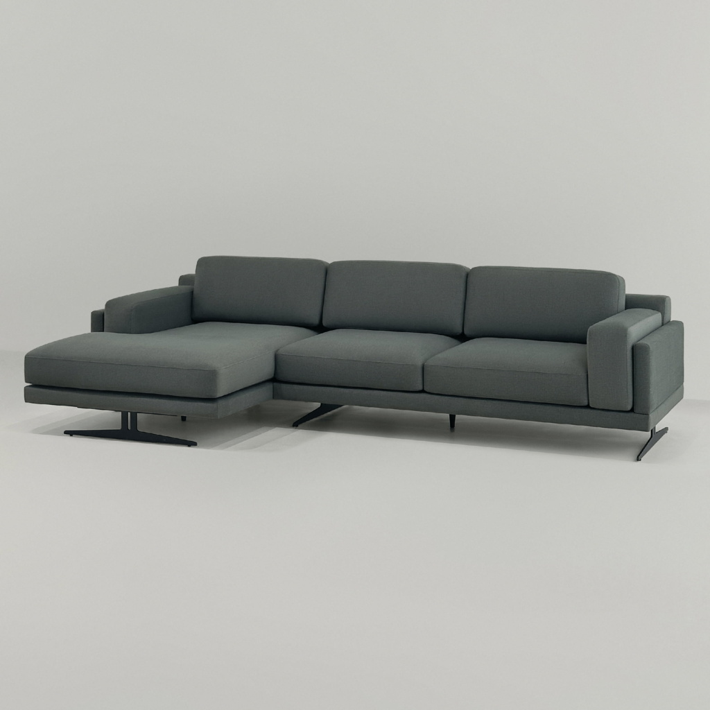 Диван Пайк в интерьере в обивке: Domiart Marbel 105 Olive. Фото 6