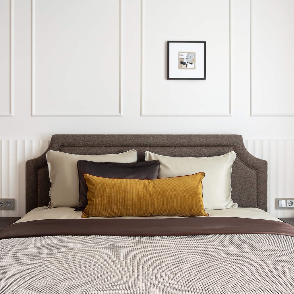 Кровать Томас с подъемным механизмом в интерьере в обивке: Artex Diella 1017, дизайн от: Васина Марина. Фото 5