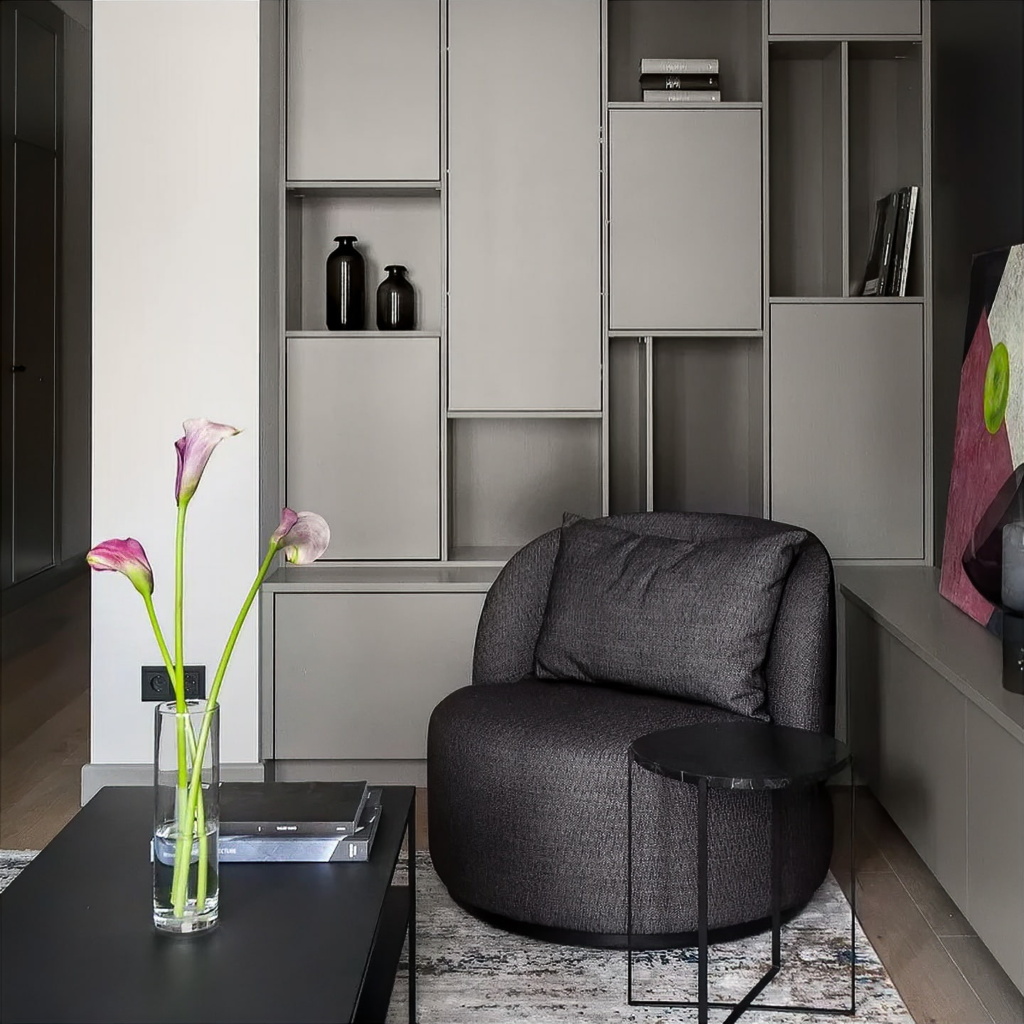 Круглое лаунж кресло Зефир в интерьере, дизайн от: BW Buro. Фото 7