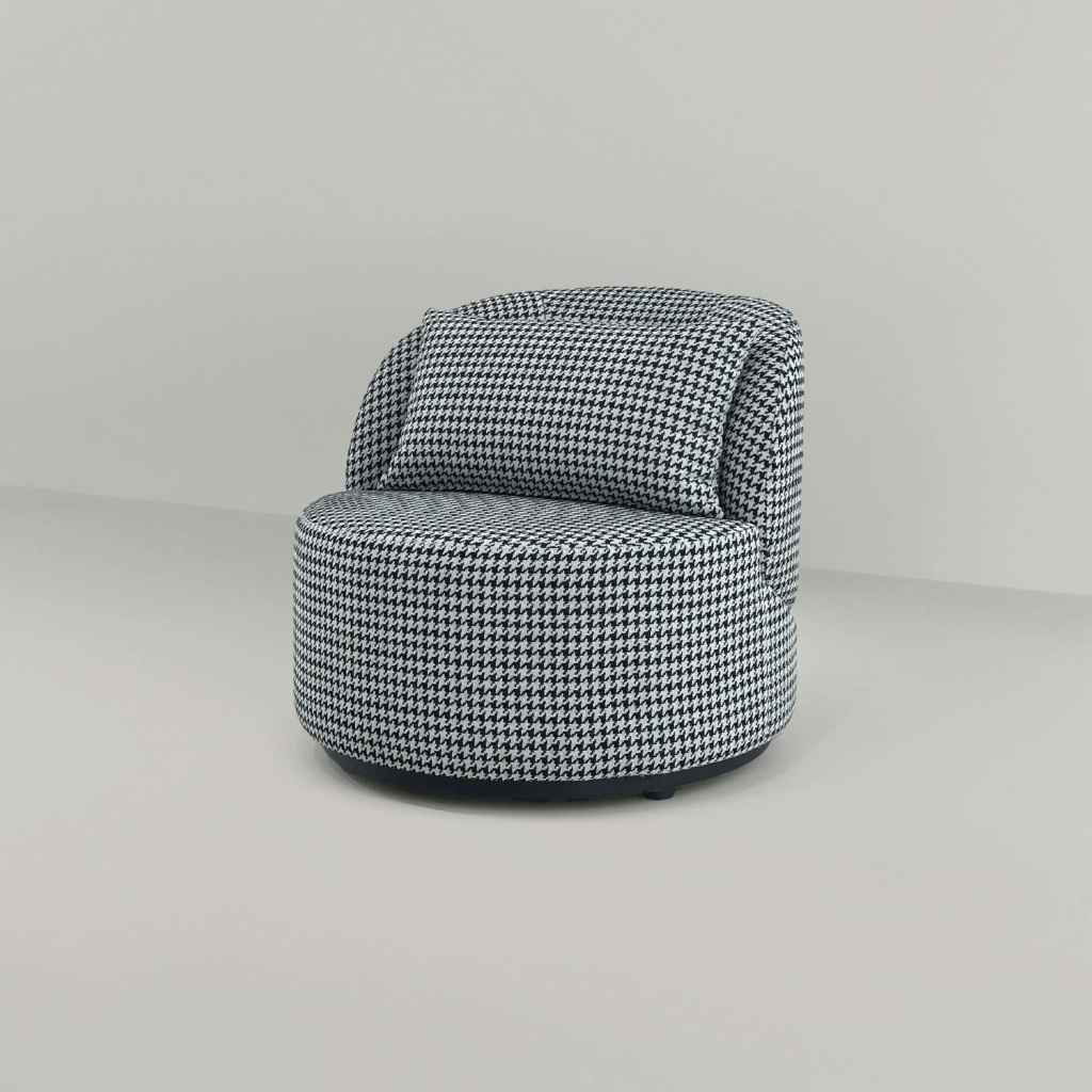 Круглое лаунж кресло Зефир в интерьере в обивке: Dallas 140. Фото 9