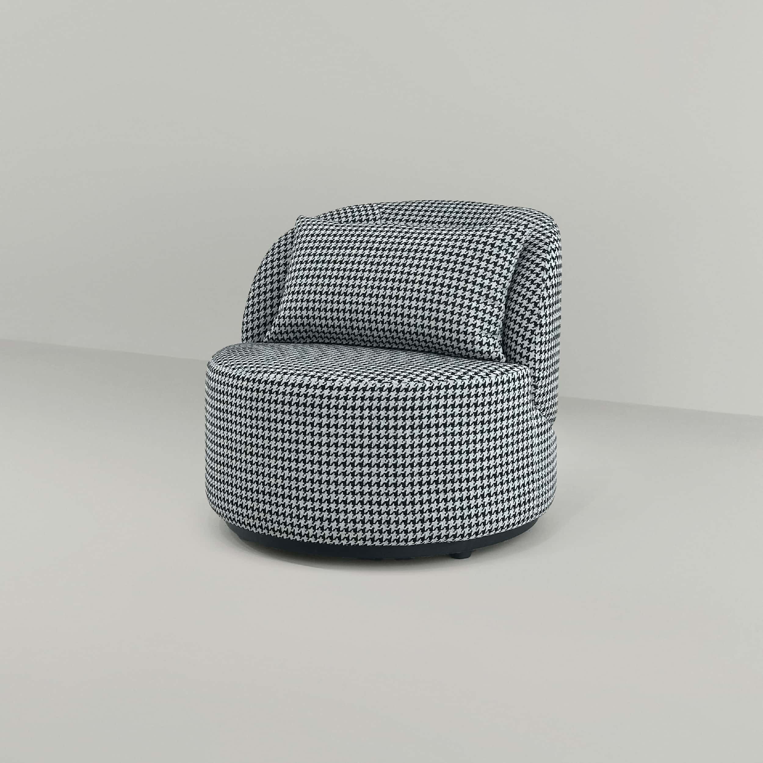 Круглое лаунж кресло Зефир в интерьере в обивке: Dallas 140. Фото 9