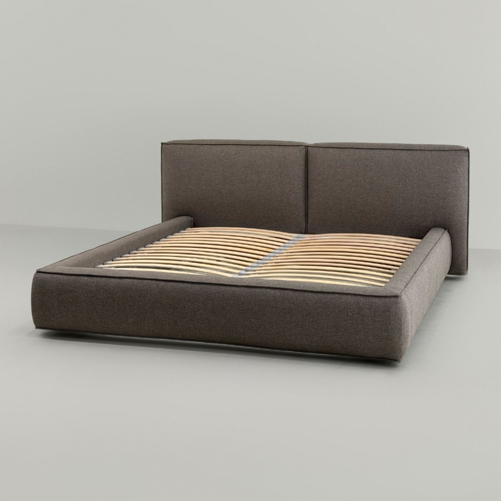 Кровать Фостер с подъемным механизмом в интерьере в обивке: Jazz 05 Brown. Фото 6