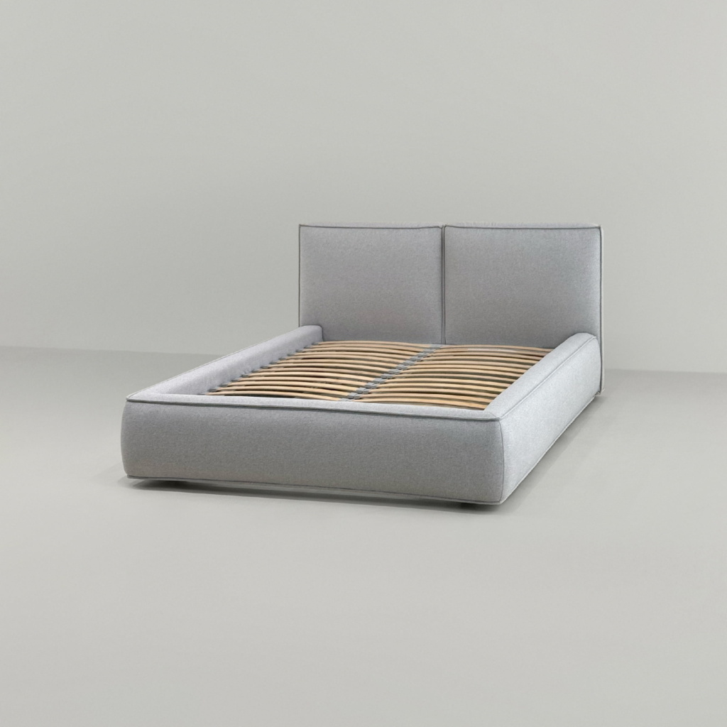 Кровать Фостер с подъемным механизмом в интерьере в обивке: Jazz 18 Silver. Фото 7