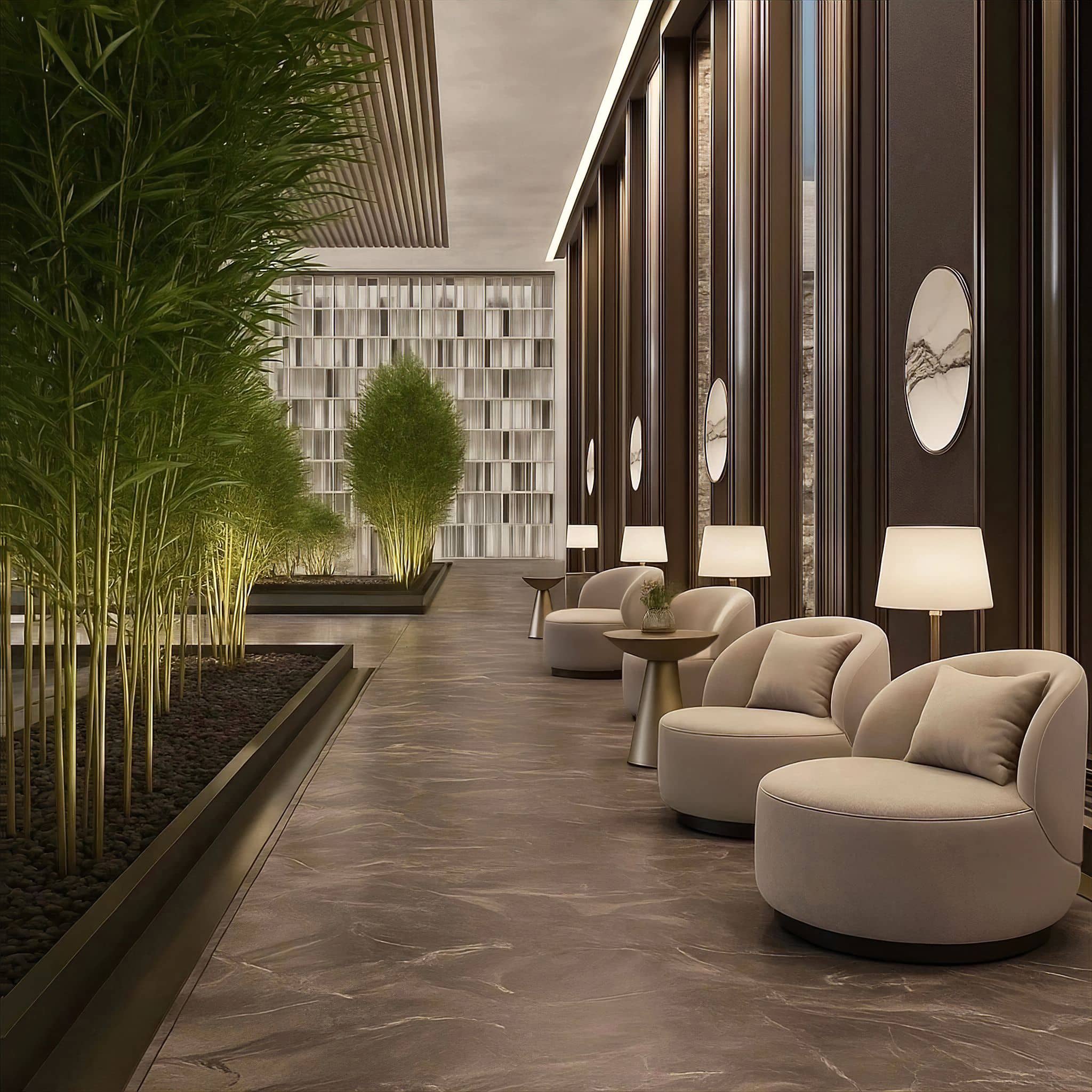 Круглое лаунж кресло Зефир в интерьере в обивке: Leonardo 13. Фото 8