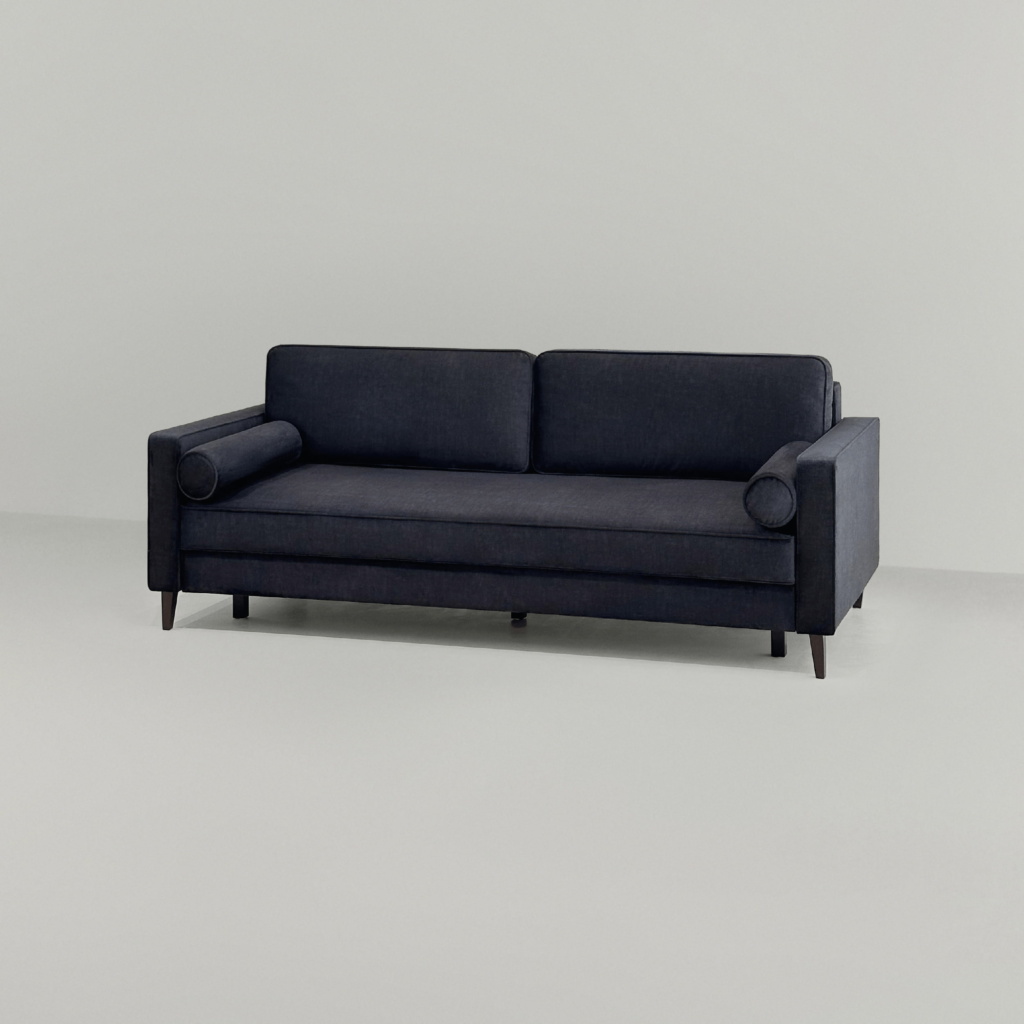 Диван Ирвин раскладной в интерьере в обивке: Nortex Vogue 18 Black. Фото 1