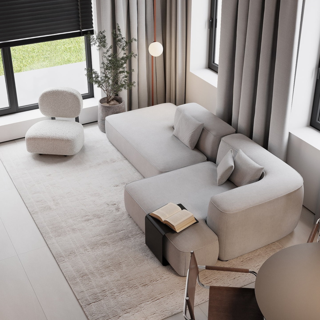 Диван Леман в интерьере, дизайн от: Make Art. Фото 1