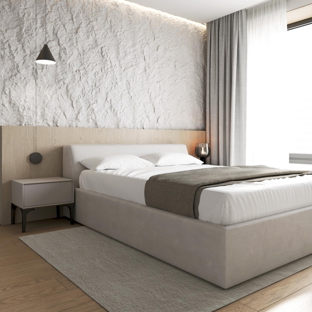 Кровать Уолтер с подъемным механизмом в интерьере, дизайн от: Андрей Рудой. Фото 3