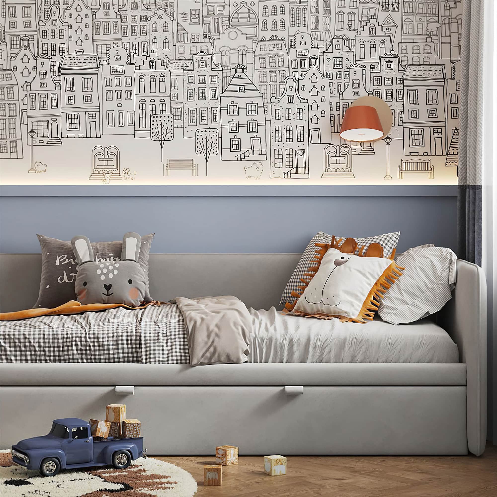 Детская кровать Берт с одним бортом . Фото 7