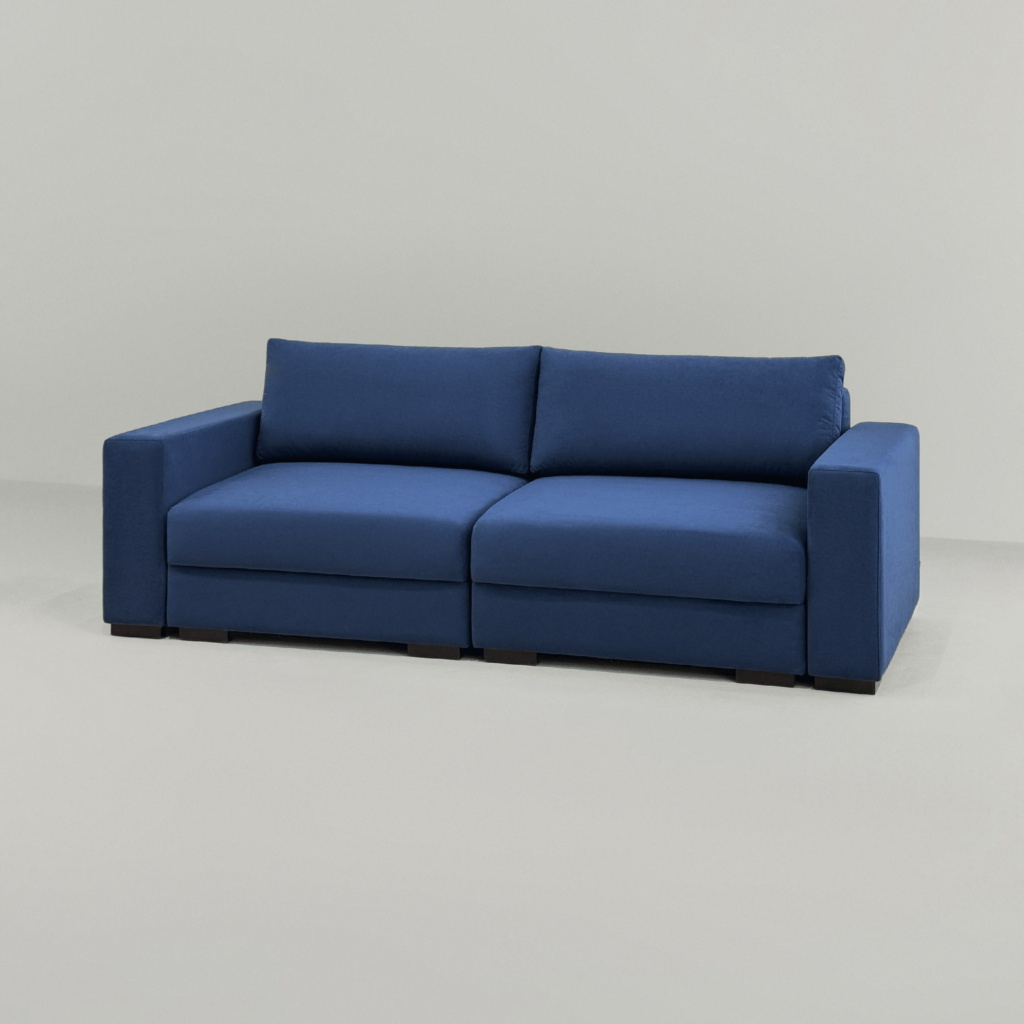 Диван Паркер раскладной в интерьере в обивке: Domiart Parma 1019 Denim. Фото 15