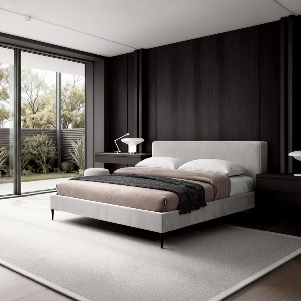 Кровать Портер на ножках в интерьере в обивке: Vector Leonardo 13. Фото 2