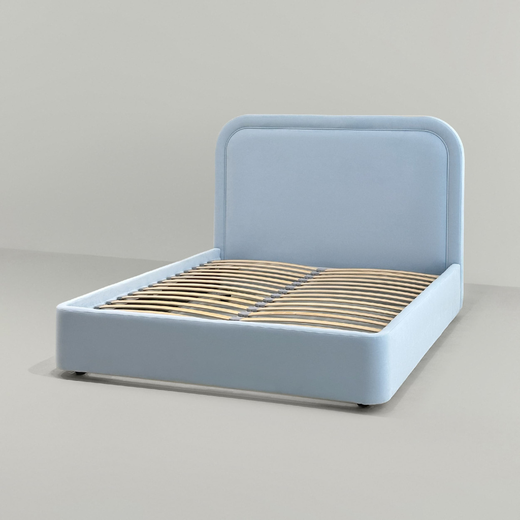 Кровать Лукас с подъемным механизмом в интерьере в обивке: Egida Teddy 332. Фото 8