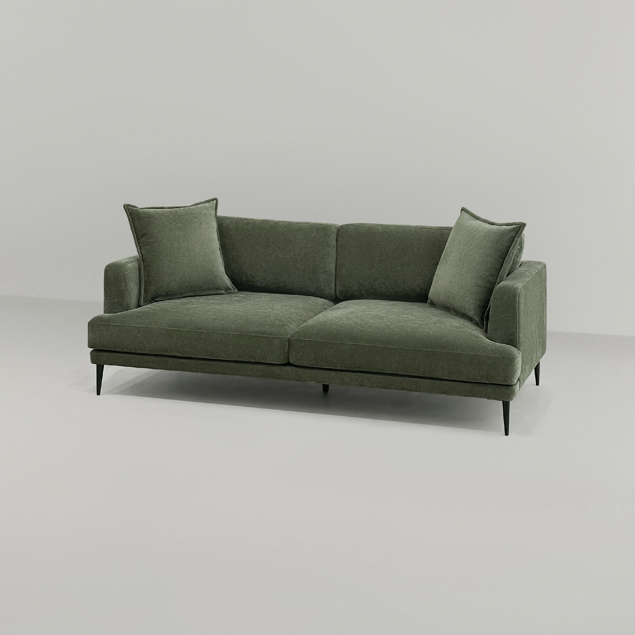 Диван Марло в интерьере в обивке: Domiart Sharli 6 Green Grass. Фото 7