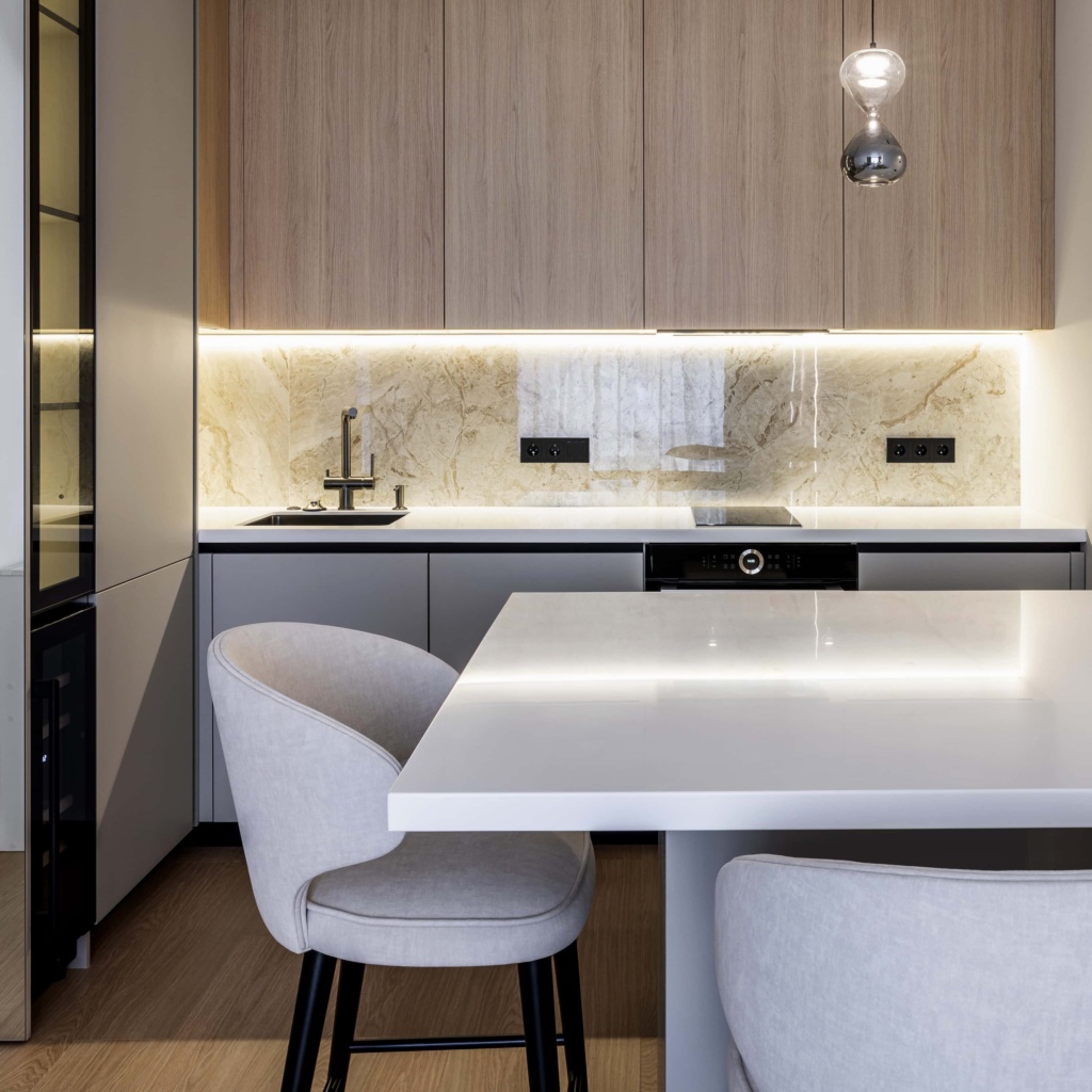 Барный стул Вито в интерьере в обивке: Missoni 18, дизайн от: Виктория Сёмина. Фото 2