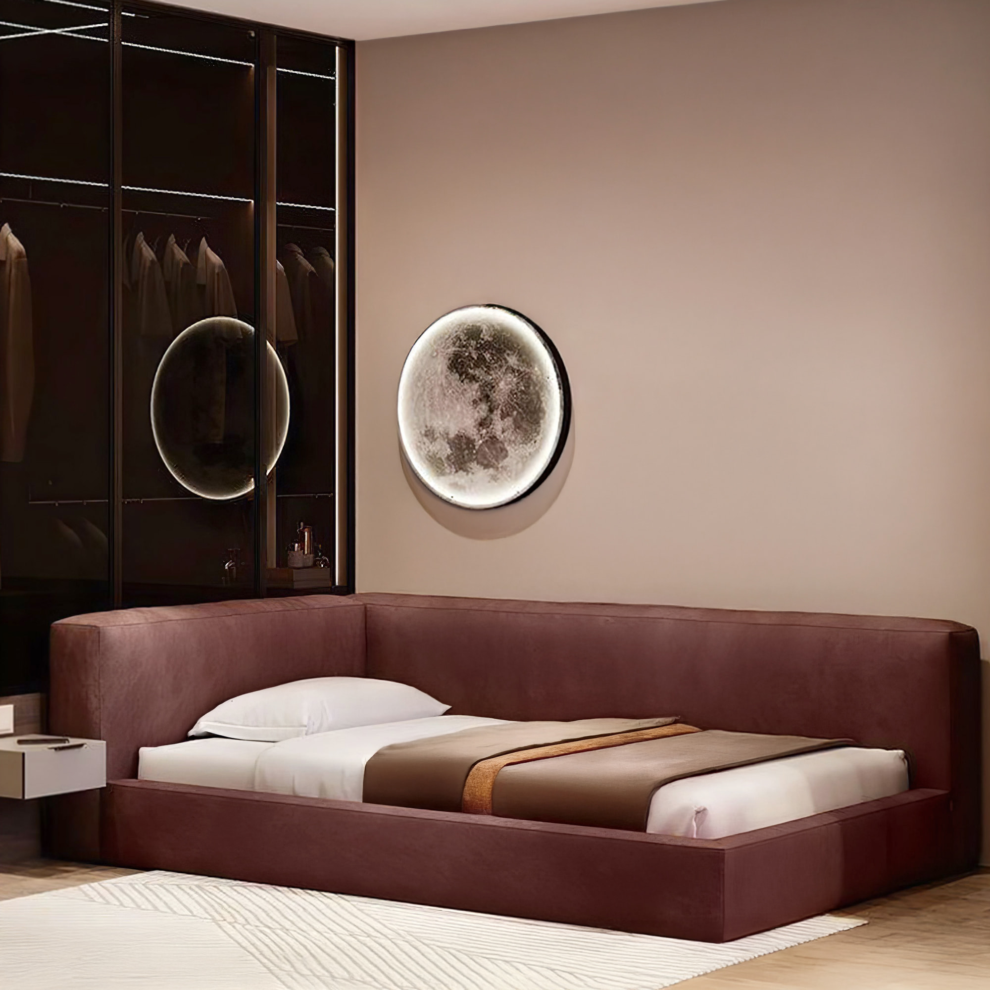 Детская кровать Мэни в интерьере в обивке: Zizi 633, дизайн от: Evtuhov Design. Фото 5