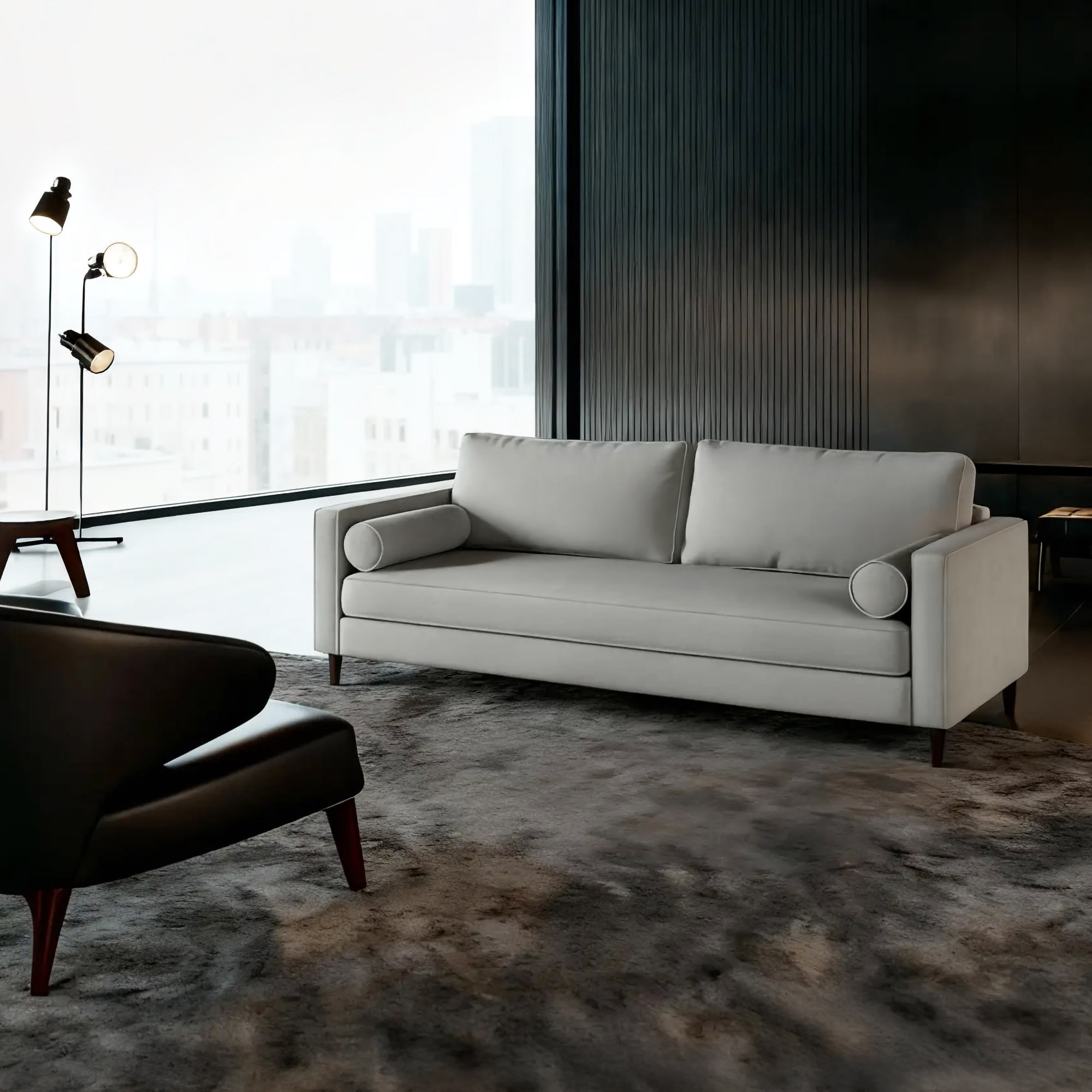 Диван Ирвин в интерьере в обивке: Egida Teddy 313. Фото 1