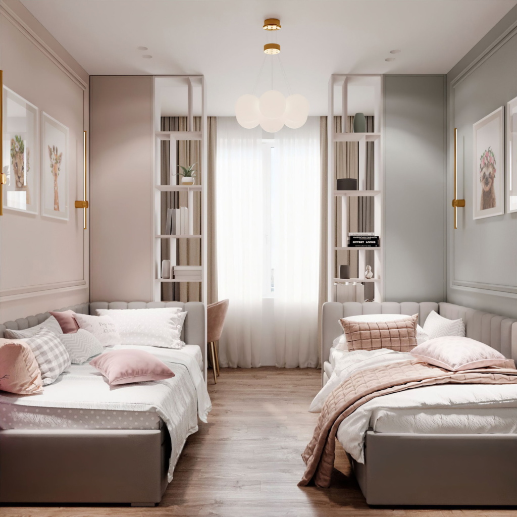 Детская кровать Натан с одним бортом в интерьере в обивке: Vektor Leonardo 13. Фото 3