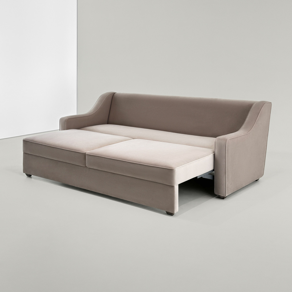 Диван Майк раскладной в интерьере в обивке: Parma 1003 Cappuccino. Фото 9