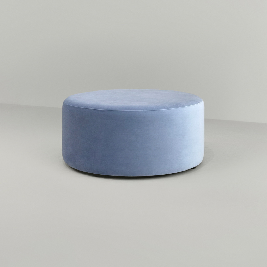 Круглый пуф Осман в интерьере в обивке: Paddington 13. Фото 3