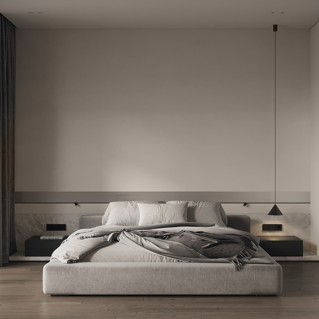 Низкая кровать Каспер Mini в интерьере, дизайн от: Татьяна Мирошниченко . Фото 2