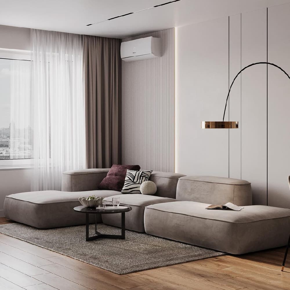 Диван Леман в интерьере в обивке:  Teddy 023. Фото 8