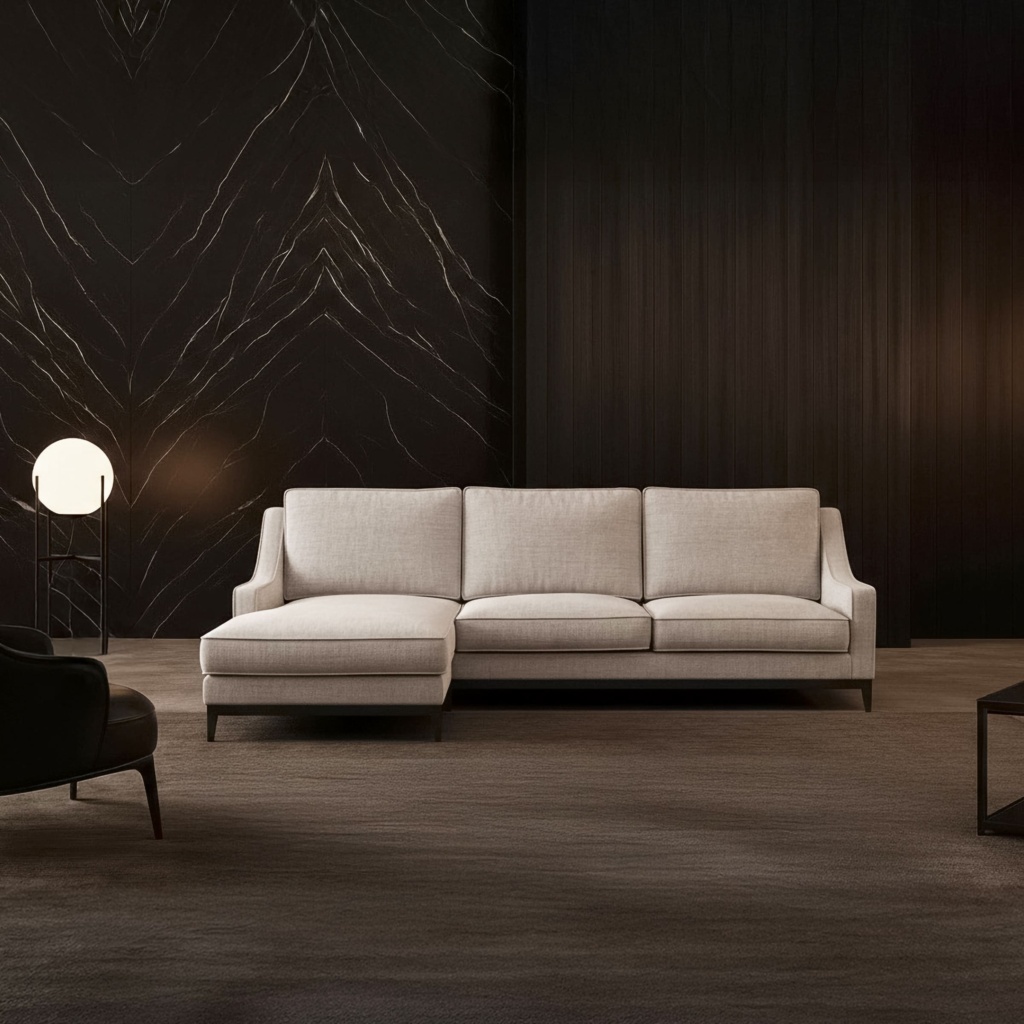 Диван Майк на ножках раскладной в интерьере в обивке: Jazz 18. Фото 5