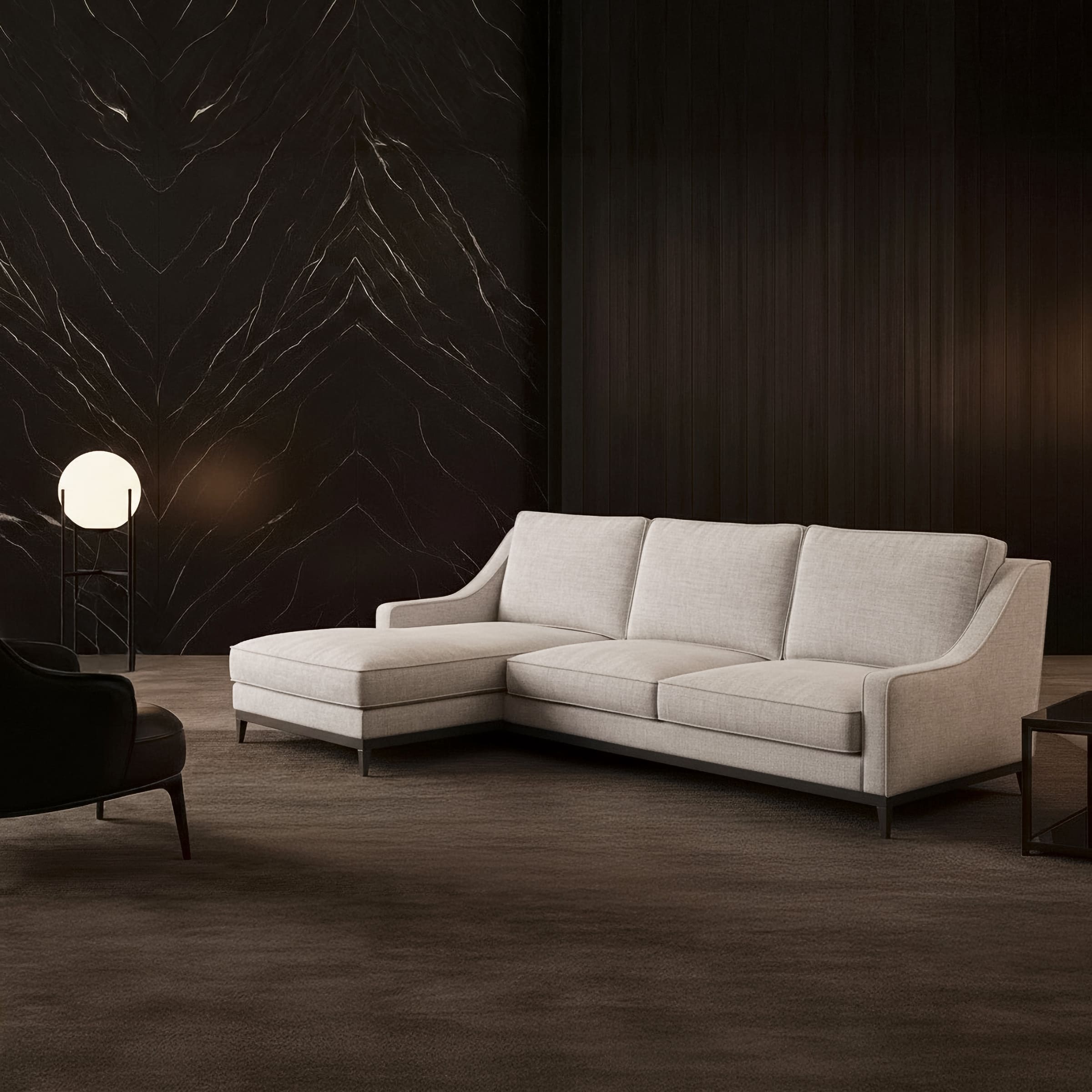 Диван Майк на ножках раскладной в интерьере в обивке: Jazz 18. Фото 6