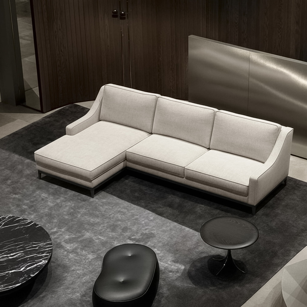 Диван Майк на ножках раскладной в интерьере в обивке: Jazz 18. Фото 2