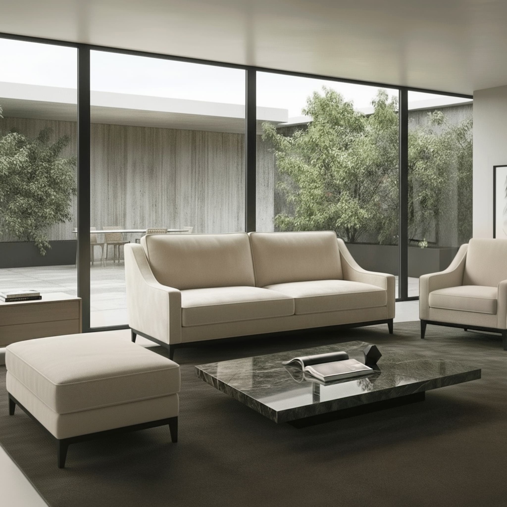 Диван Майк на ножках раскладной в интерьере в обивке: Vendetta 01. Фото 1