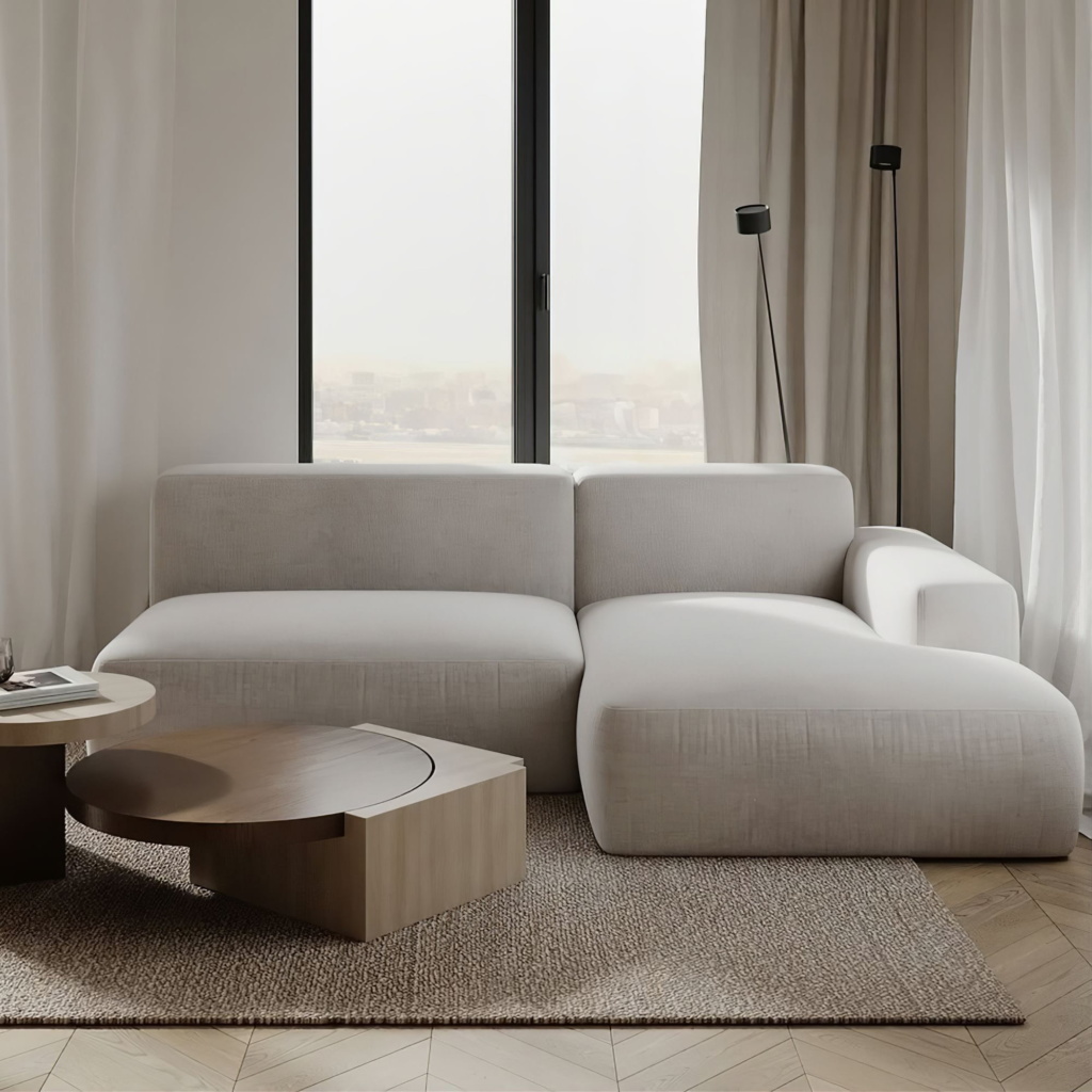 Диван Кермит раскладной в интерьере в обивке: Союз-м Elixir 930, дизайн от: Shilova Studio. Фото 8