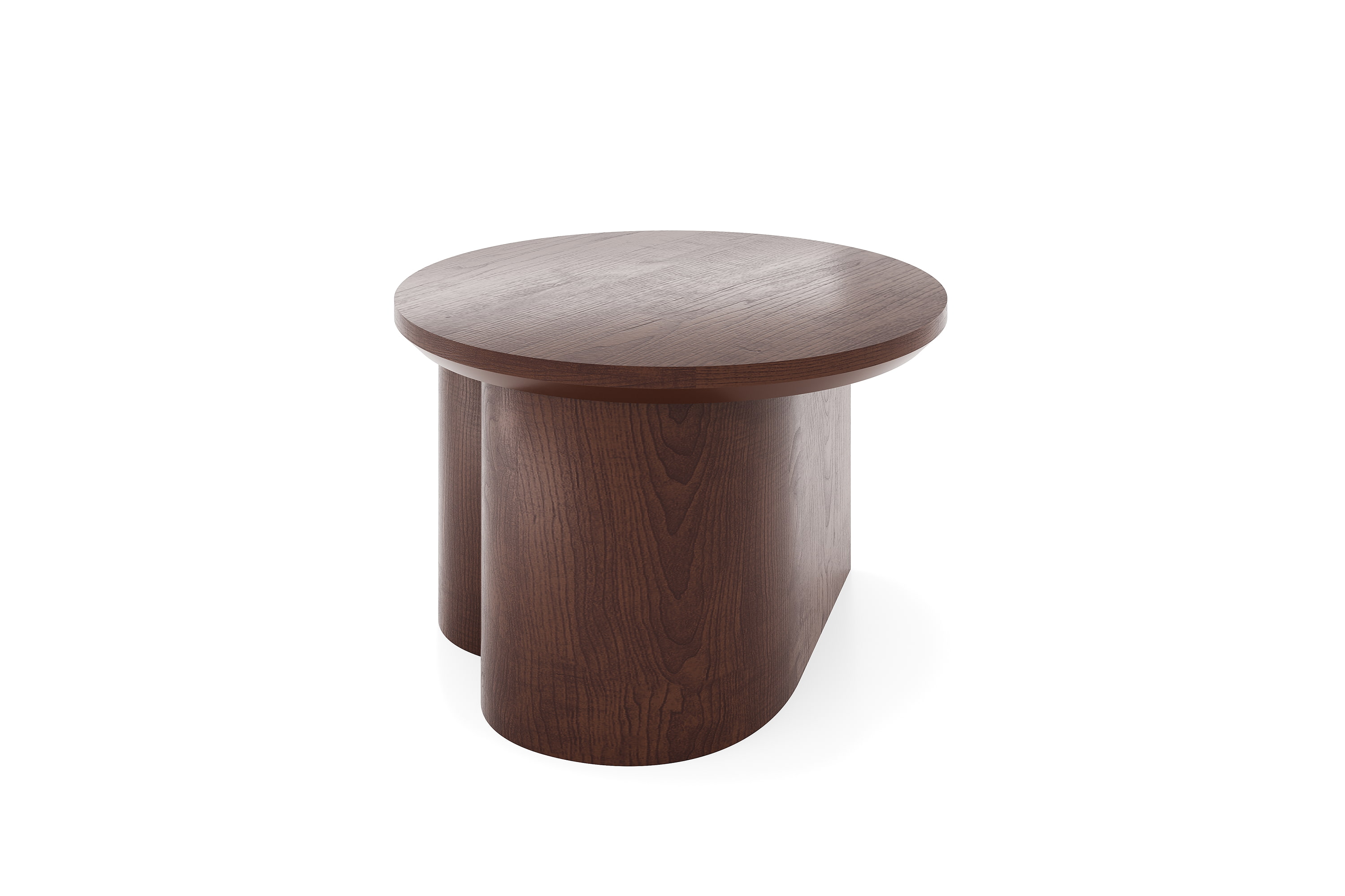 Круглый Кофейный стол Валентин шпон дуба кофейный . Фото 1