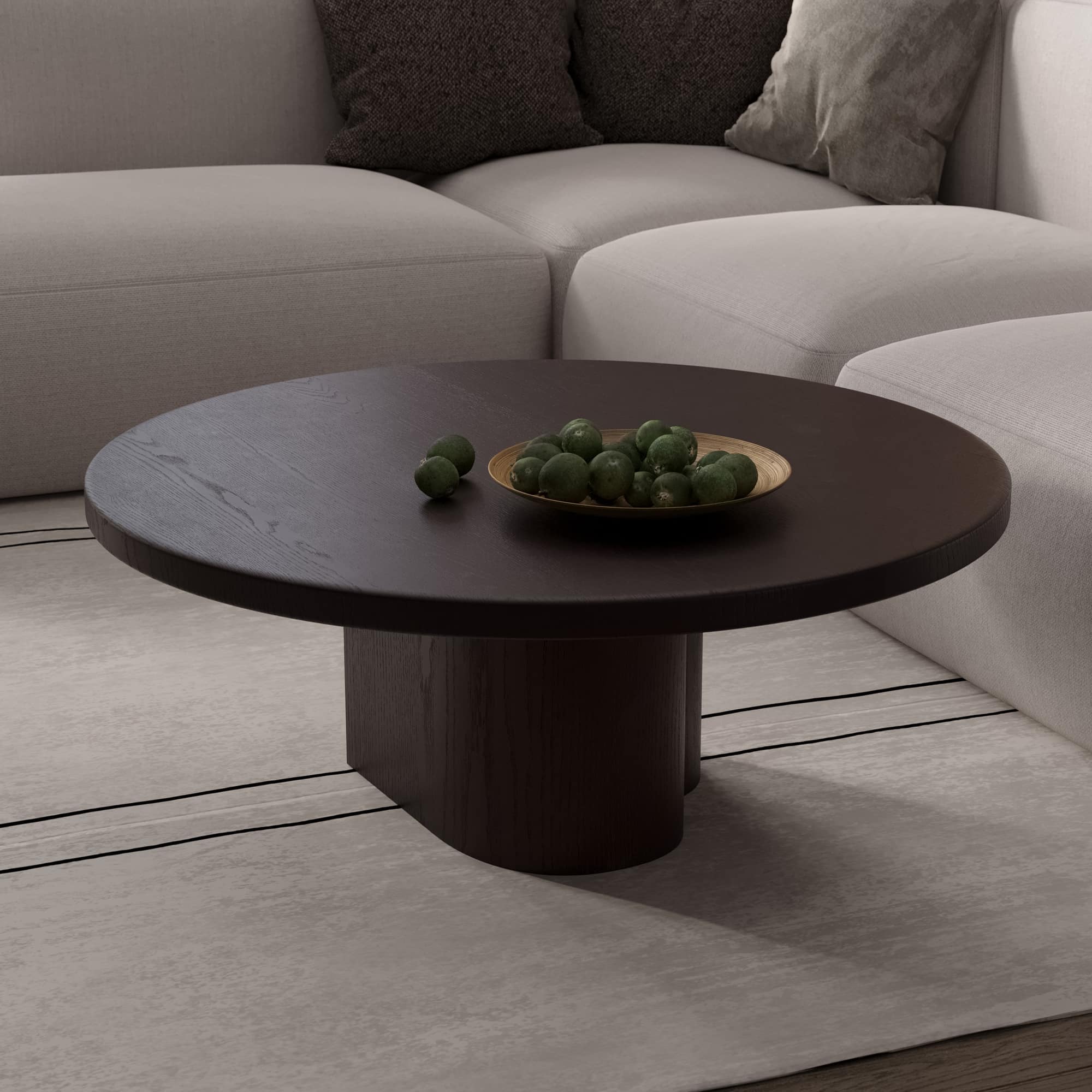 Круглый Журнальный стол Валентин шпон дуба журнальный. Фото 6