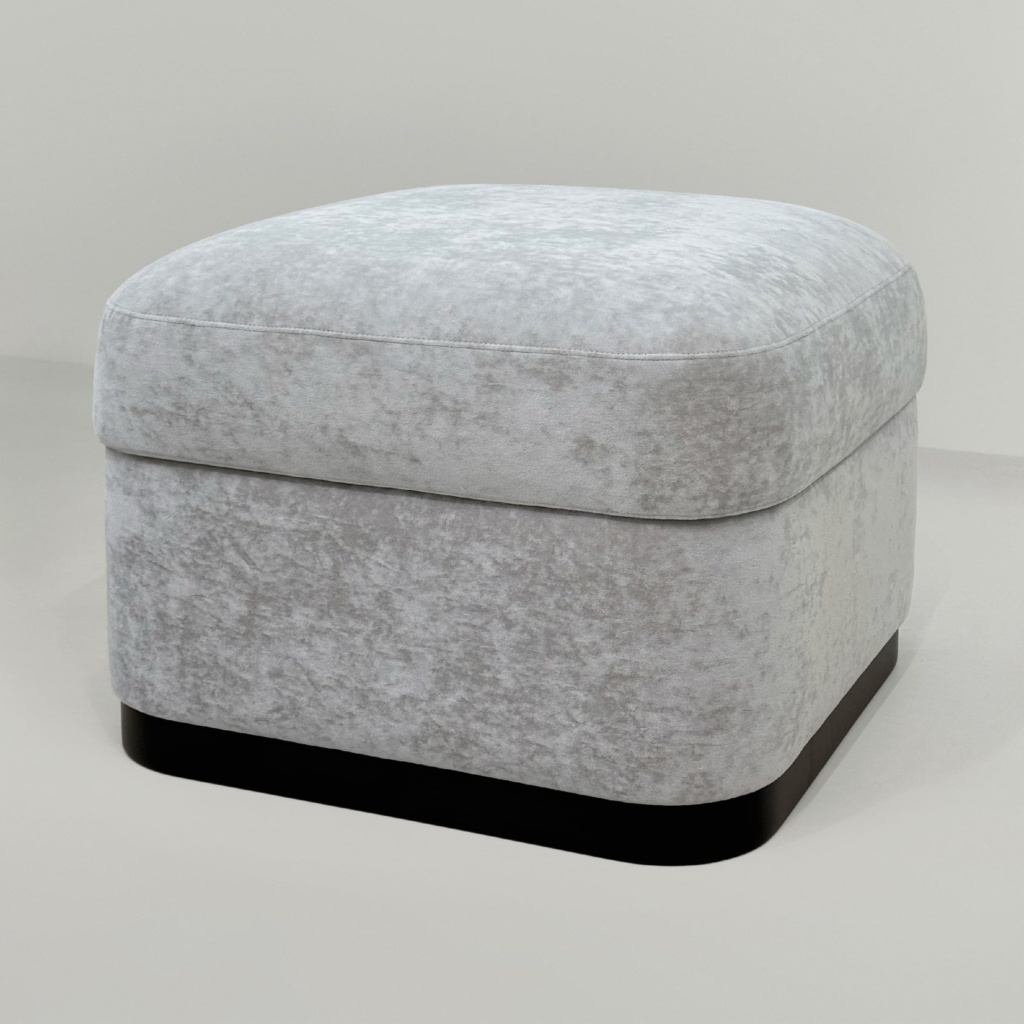 Пуф Морти в интерьере в обивке: TextileData Bentley Plain 139. Фото 2