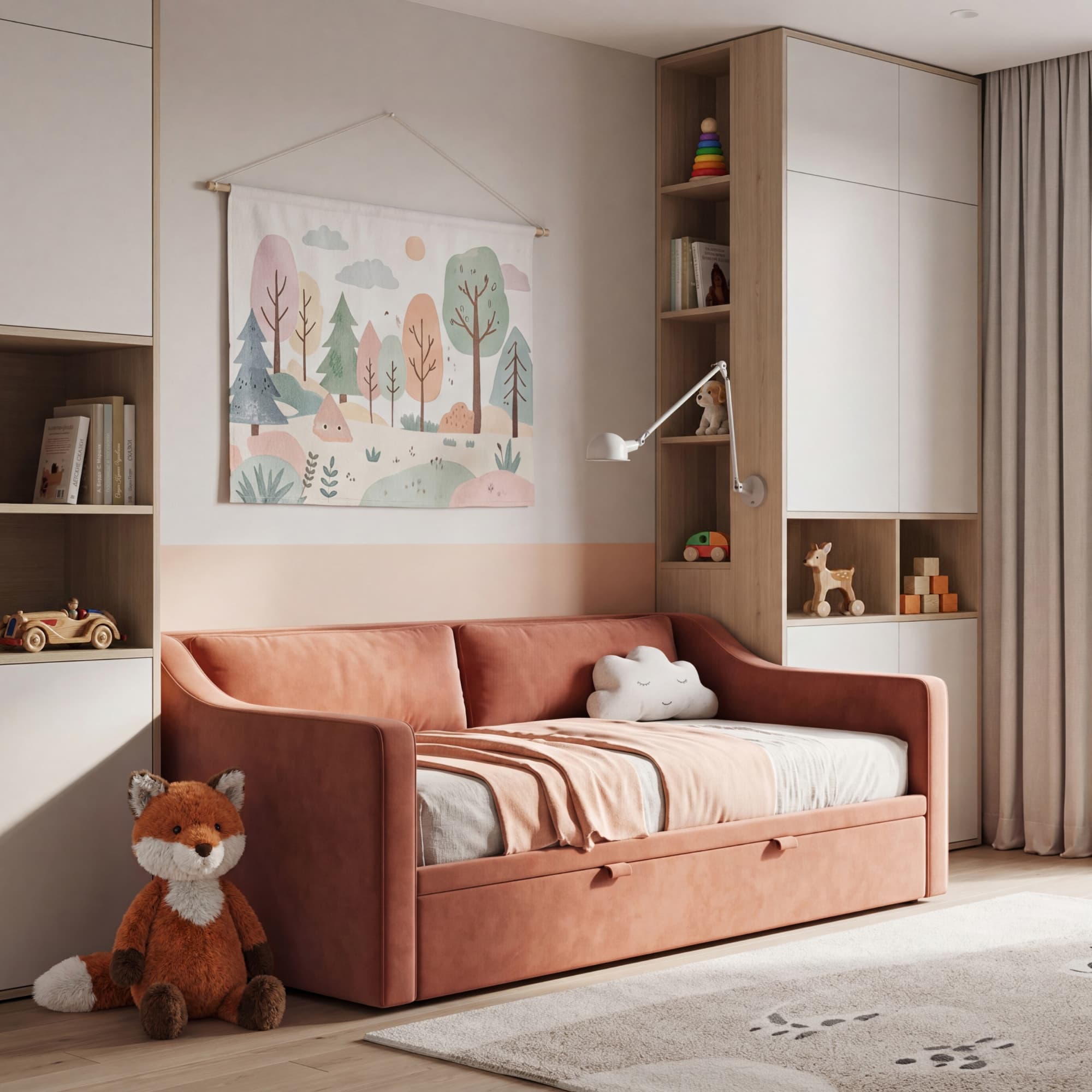 Детская кровать Майк в интерьере в обивке: Domiart Nessi 13. Фото 4