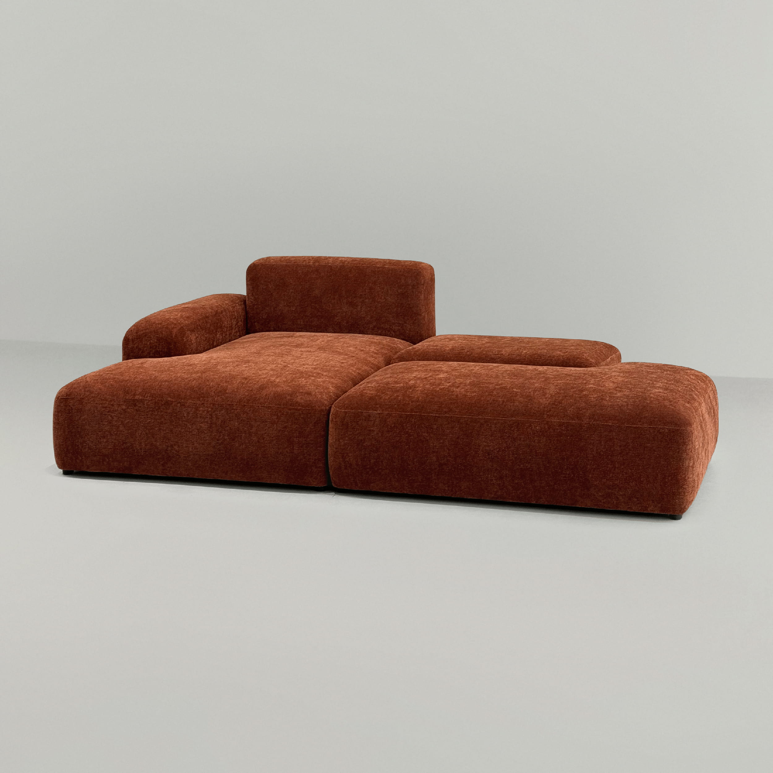 Диван Кермит раскладной в интерьере в обивке: Domiart Escada 151 Brick. Фото 28