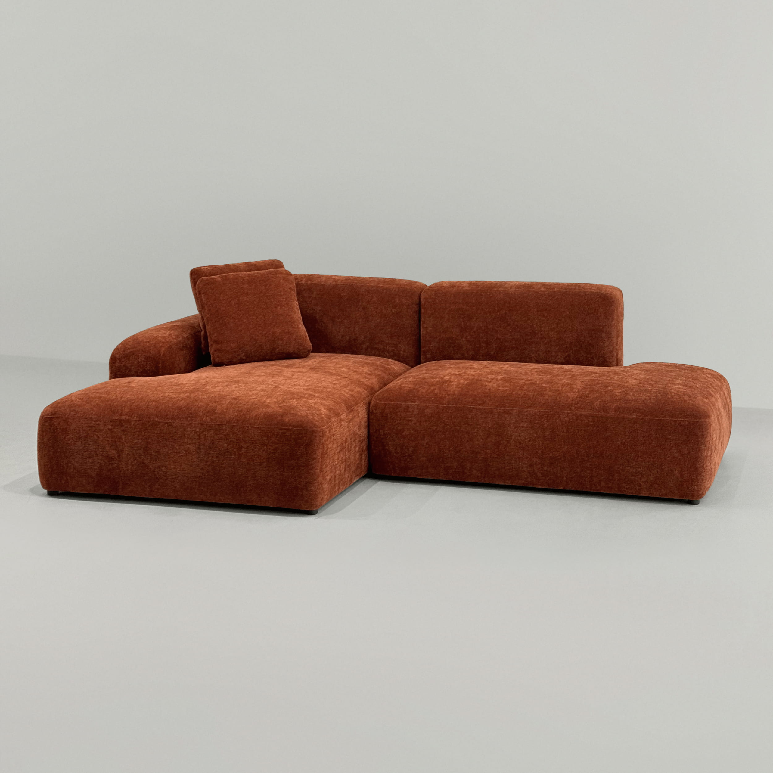 Диван Кермит раскладной в интерьере в обивке: Domiart Escada 151 Brick. Фото 27