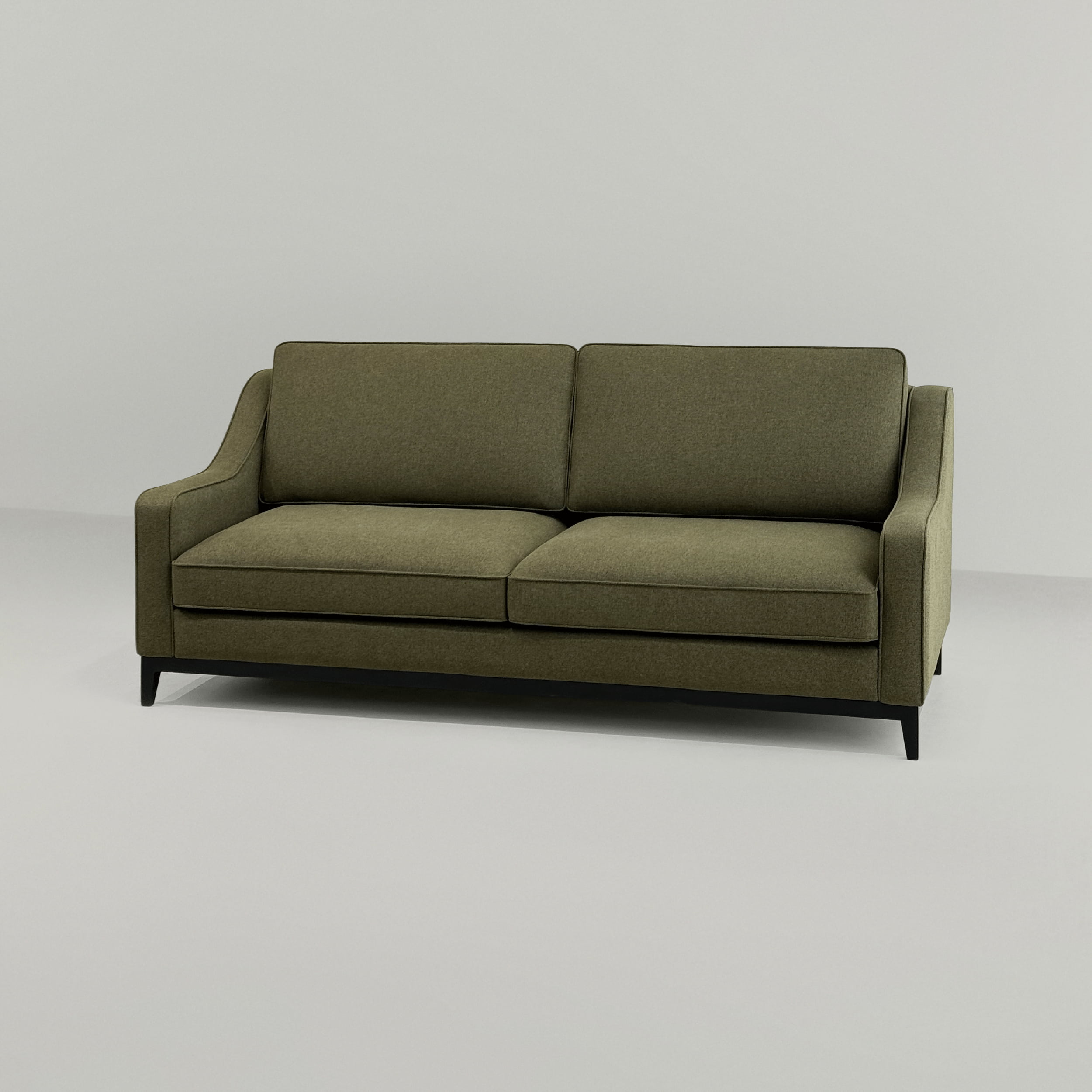 Диван Майк на ножках раскладной в интерьере в обивке: Artex Austin 12 Olive. Фото 9