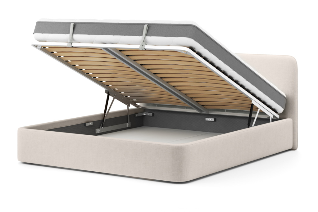 Кровать Барри 180 x 200 в шенилле Adriana с подъемным механизмом . Фото 3